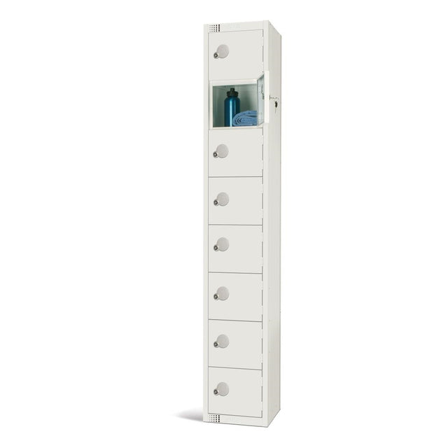 Elite Eight Door Padlock Locker White - GR308-P Steel Lockers 300mm Deep Elite Lockers   