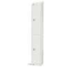 Elite Double Door Padlock Locker with Sloping Top White - GR310-PS Steel Lockers 450mm Deep Elite Lockers   