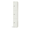 Elite Three Door Coin Return Locker White - GR311-CN Steel Lockers 450mm Deep Elite Lockers   
