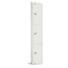 Elite Three Door Padlock Locker with Sloping Top White - GR311-PS Steel Lockers 450mm Deep Elite Lockers   