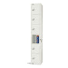 Elite Six Door Padlock Locker White - GR314-P Steel Lockers 450mm Deep Elite Lockers   