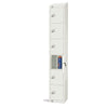 Elite Six Door Padlock Locker with Sloping Top White - GR314-PS Steel Lockers 450mm Deep Elite Lockers   