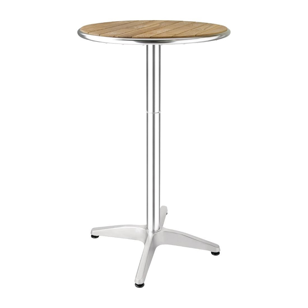 Bolero Ash Round Poseur Height Table 600mm - GR332 Wooden Tables Bolero   
