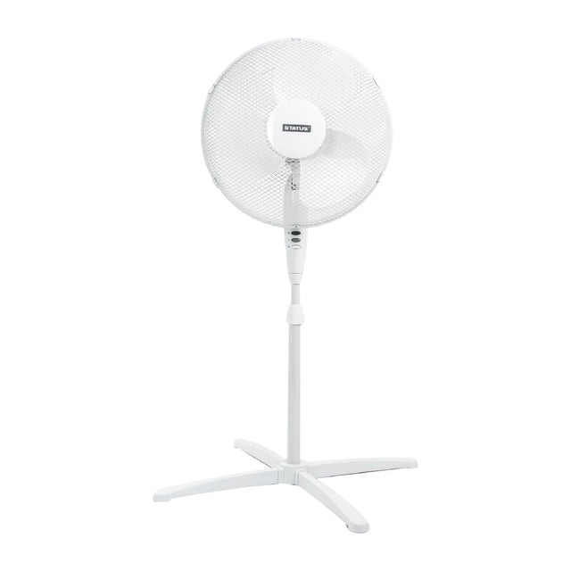 Status 16" Oscillating White Stand Fan - GR389  Status   