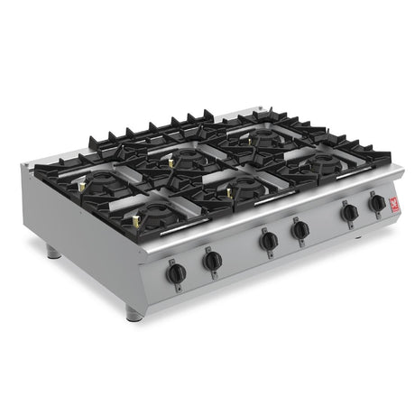Falcon F900 Six Burner Countertop Boiling Hob Natural Gas G90126 - GR405-N  Falcon   