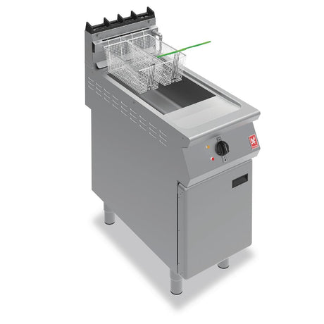 Falcon F900 F900 Single Tank Twin Basket Free Standing Propane Gas Filtration Fryer G9341F - GR462-P Freestanding Gas Fyers Falcon