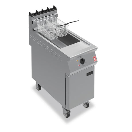 Falcon F900 Single Tank Twin Basket Free Standing Propane Gas Fryer on Castors G9341 - GR469-P Freestanding Gas Fyers Falcon