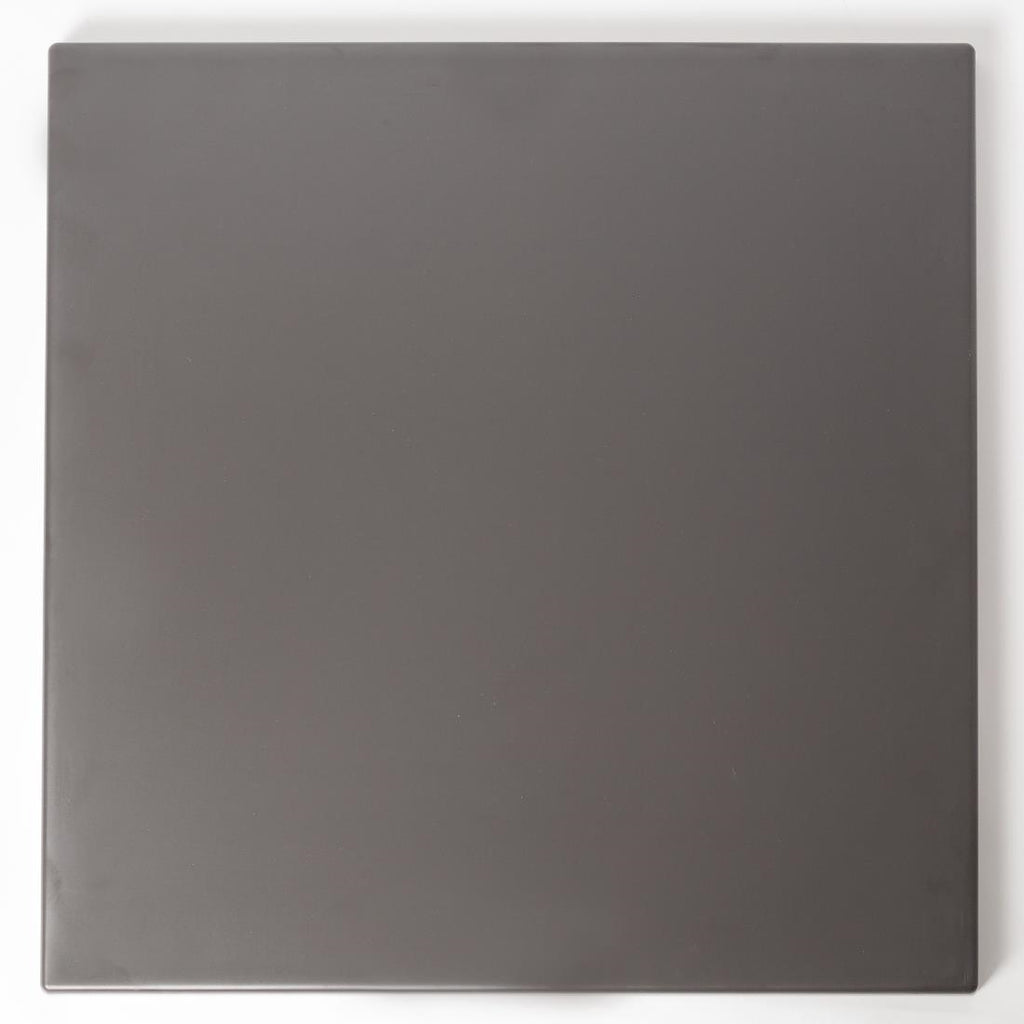 Werzalit Pre-drilled Square Table Top  Dark Grey 700mm - GR636 Solid Colour Table Tops Werzalit   