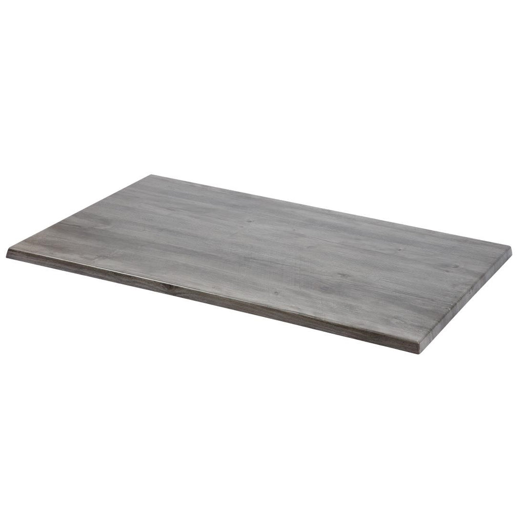 Werzalit Rectangular 1100x700mm Table Top Ponderosa Grey - GR651 Wood Effect Table Tops Werzalit   