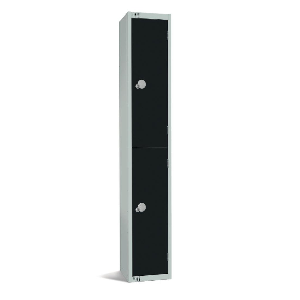 Elite Double Door Coin Return Locker Graphite Black - GR671-CN Steel Lockers 300mm Deep Elite Lockers   