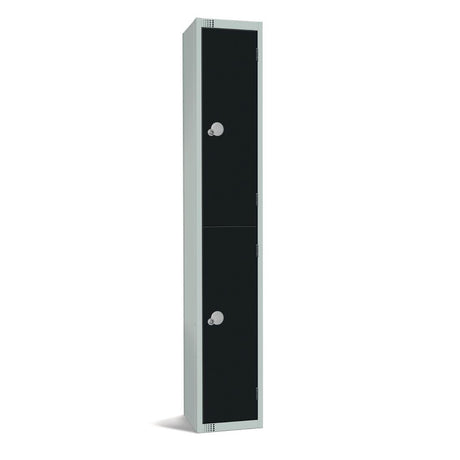 Elite Double Door Coin Return Locker Graphite Black - GR671-CN Steel Lockers 300mm Deep Elite Lockers   