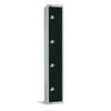 Elite Four Door Coin Return Locker Black - GR673-CN Steel Lockers 300mm Deep Elite Lockers   
