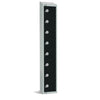 Elite Eight Door Padlock Locker with Sloping Top Black - GR676-PS Steel Lockers 300mm Deep Elite Lockers   