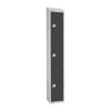 Elite Three Door Padlock Locker Graphite Grey with Sloping Top - GR679-PS Steel Lockers 300mm Deep Elite Lockers   