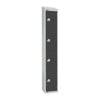 Elite Four Door Camlock Locker with Sloping Top Graphite Grey - GR680-CS Steel Lockers 300mm Deep Elite Lockers   