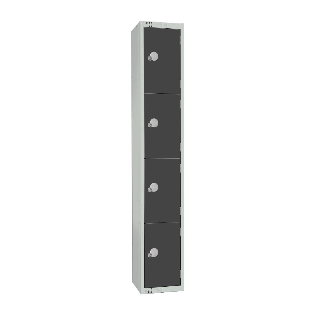 Elite Four Door Padlock Locker Graphite Grey - GR680-P Steel Lockers 300mm Deep Elite Lockers   