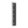 Elite Five Door Camlock Locker with Sloping Top Graphite Grey - GR681-CS Steel Lockers 300mm Deep Elite Lockers   