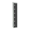 Elite Six Door Camlock Locker with Sloping Top Graphite Grey - GR682-CS Steel Lockers 300mm Deep Elite Lockers   