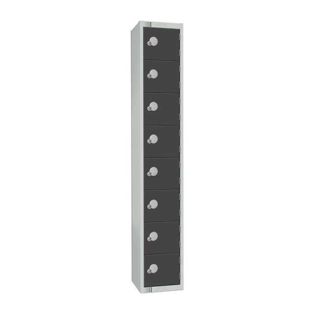 Elite Eight Door Manual Combination Locker Locker Graphite Grey - GR683-CL Steel Lockers 300mm Deep Elite Lockers   