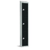 Elite Three Door Padlock Locker Black with Sloping Top - GR686-PS Steel Lockers 450mm Deep Elite Lockers   