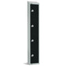 Elite Four Door Padlock Locker Black with Sloping Top - GR687-PS Steel Lockers 450mm Deep Elite Lockers   