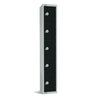Elite Five Door Coin Return Locker Black - GR688-CN Steel Lockers 450mm Deep Elite Lockers   