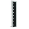 Elite Eight Door Camlock Locker with Sloping Top Black - GR690-CS Steel Lockers 450mm Deep Elite Lockers   