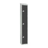 Elite Three Door Padlock Locker Graphite Grey with Sloping Top - GR693-PS Steel Lockers 450mm Deep Elite Lockers   