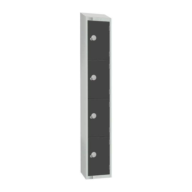 Elite Four Door Manual Combination Locker Locker Graphite Grey - GR694-CLS Steel Lockers 450mm Deep Elite Lockers   