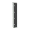 Elite Four Door Camlock Locker with Sloping Top Graphite Grey - GR694-CS Steel Lockers 450mm Deep Elite Lockers   