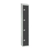 Elite Four Door Padlock Locker with Sloping Top Graphite Grey - GR694-PS Steel Lockers 450mm Deep Elite Lockers   