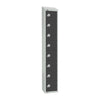 Elite Eight Door Padlock Locker with Sloping Top Graphite Grey - GR697-PS Steel Lockers 450mm Deep Elite Lockers   