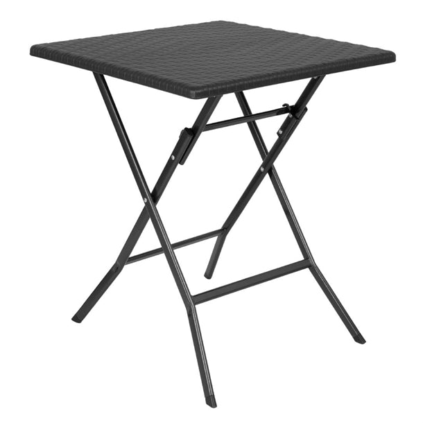 Bolero Square Folding Table Black 620mm - GR772  Bolero   