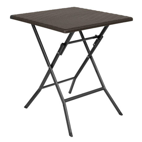 Bolero Square Folding Table Brown 620mm - GR773  Bolero   