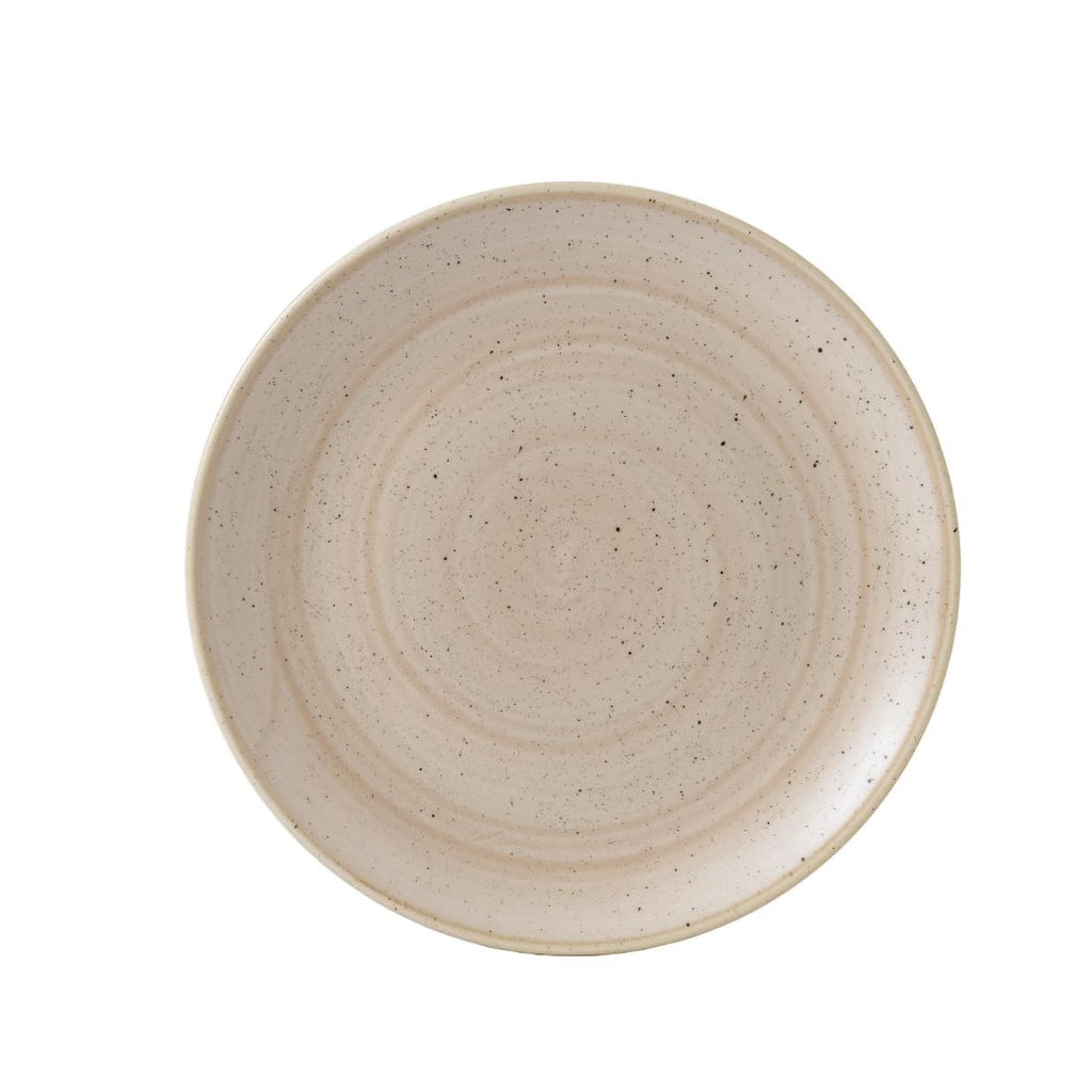 Churchill Stonecast Round Coupe Plates Nutmeg Cream 288mm (Pack of 12) - GR934 Plates Churchill