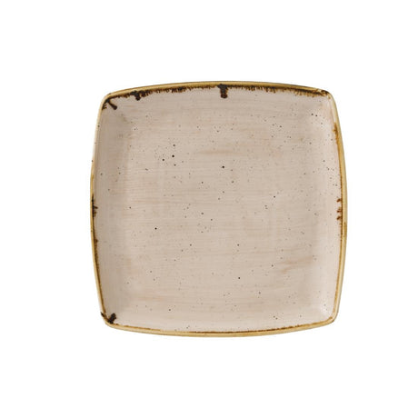 Churchill Stonecast Deep Square Plate Nutmeg Cream 260 x 260mm (Pack of 6) - GR945 Plates Churchill