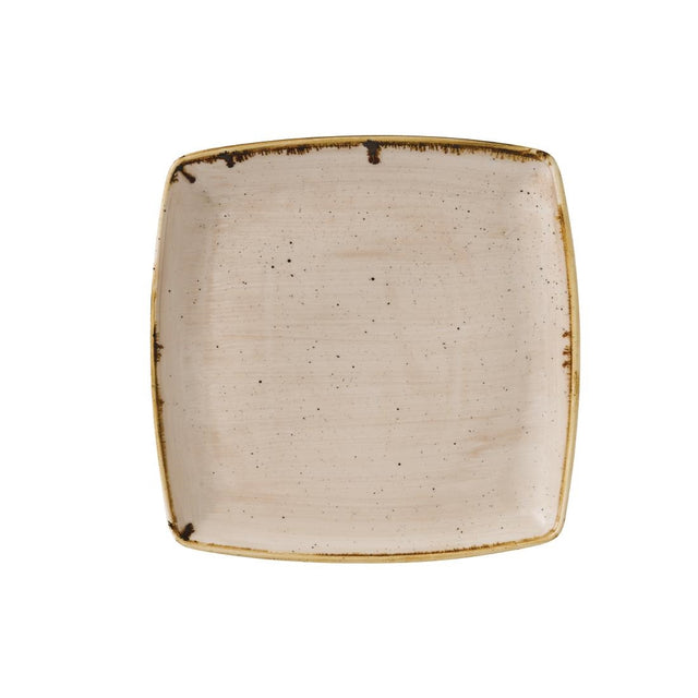 Churchill Stonecast Deep Square Plate Nutmeg Cream 260 x 260mm (Pack of 6) - GR945 Plates Churchill