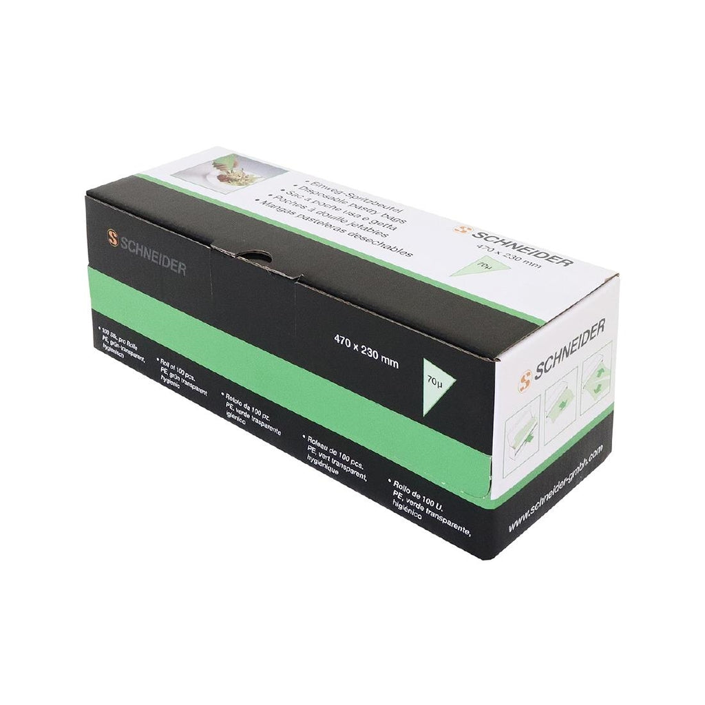 Schneider Green Disposable Piping Bags 47cm (Pack of 100) - GT123  Schneider   