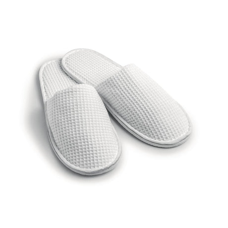 Mitre Essentials Honeycomb Slipper Closed Toe White - GT738  Mitre Essentials   