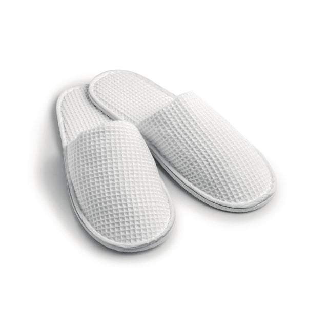 Mitre Essentials Honeycomb Slipper Closed Toe White - GT738  Mitre Essentials   
