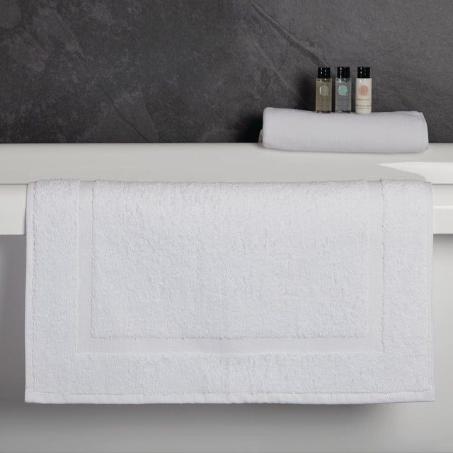 Mitre Essentials Capri Bath Mat White - GT750  Mitre Essentials   