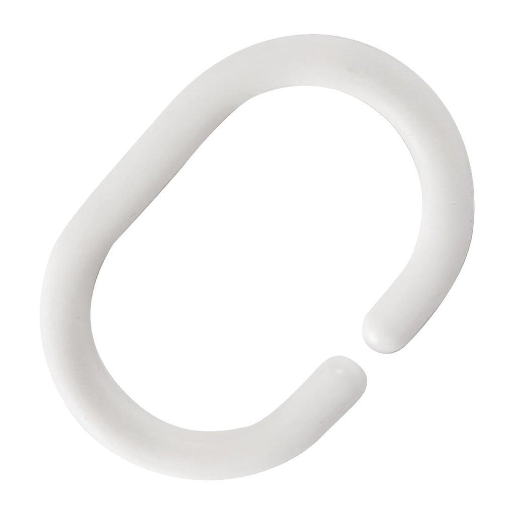 Mitre Essentials May Plastic Shower Curtain Ring (Pack of 12) - GT789  Mitre Essentials   