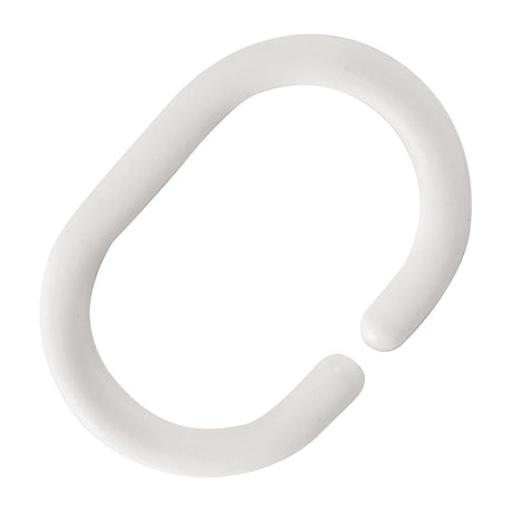 Mitre Essentials May Plastic Shower Curtain Ring (Pack of 12) - GT789  Mitre Essentials   