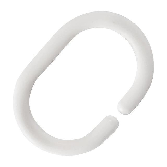 Mitre Essentials May Plastic Shower Curtain Ring (Pack of 12) - GT789  Mitre Essentials   