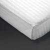 Mitre Comfort Satin Flat Sheet White Single - GT845  Mitre Comfort   