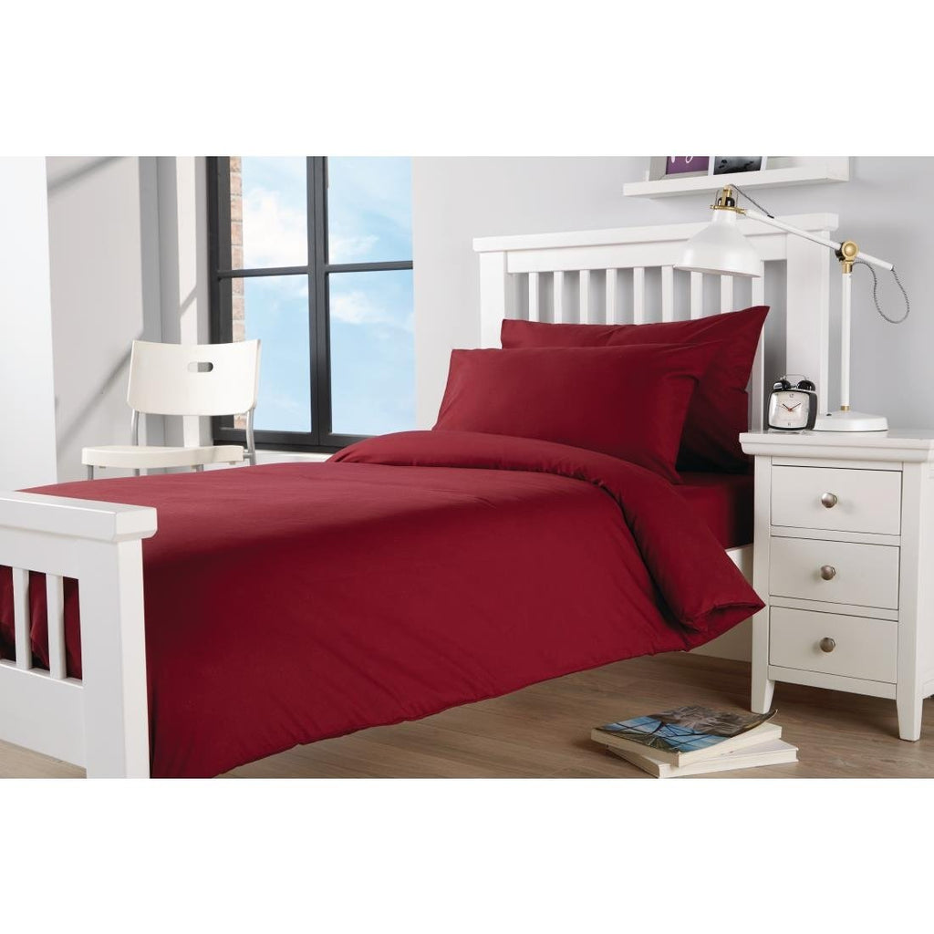 Mitre Essentials Spectrum Duvet Cover Claret Double - GU212  Mitre Essentials   