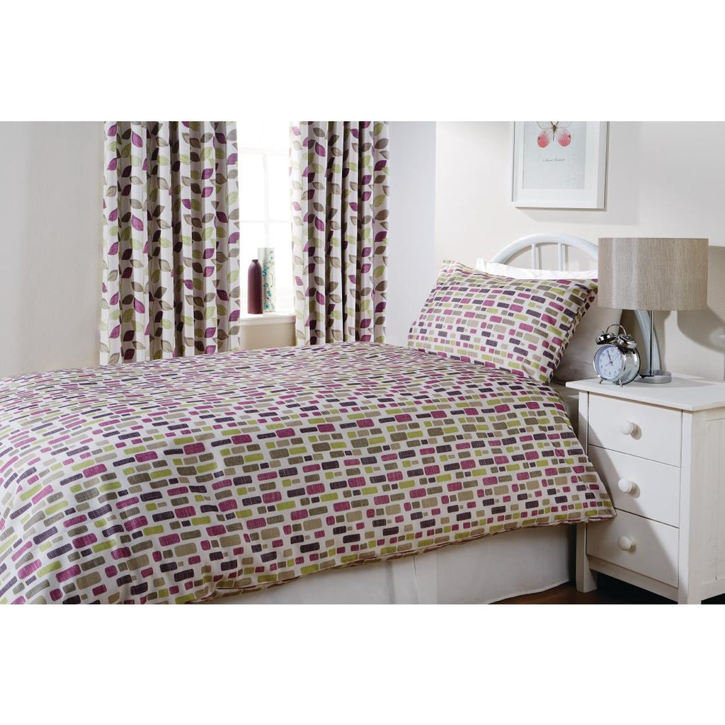 Mitre Essentials Florence Pebble Duvet Cover Damson - GU365  Mitre Essentials   