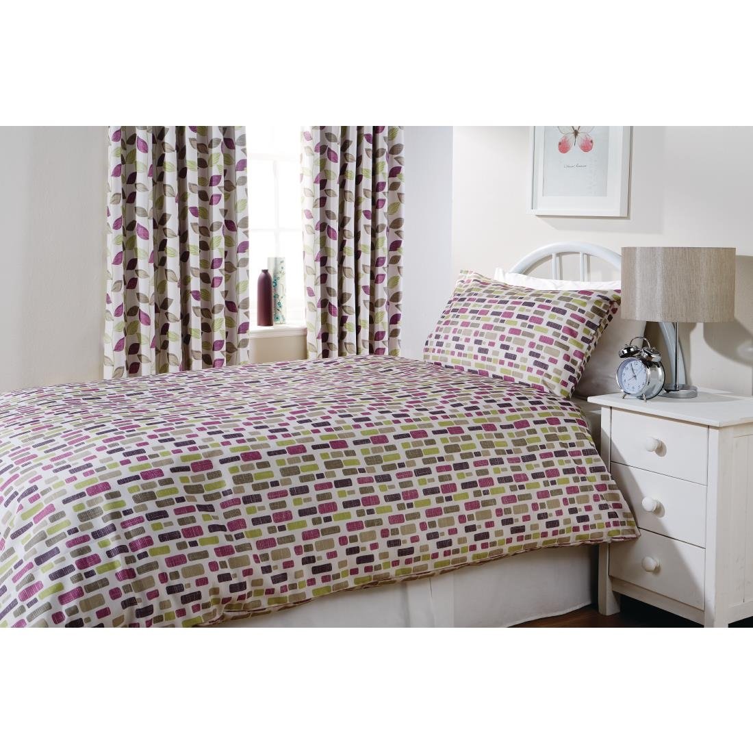 Mitre Essentials Florence Pebble Pillowcase Damson - GU368  Mitre Essentials   