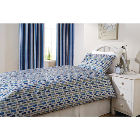 Mitre Essentials Florence Pebble Duvet Cover Cobalt - GU371  Mitre Essentials   