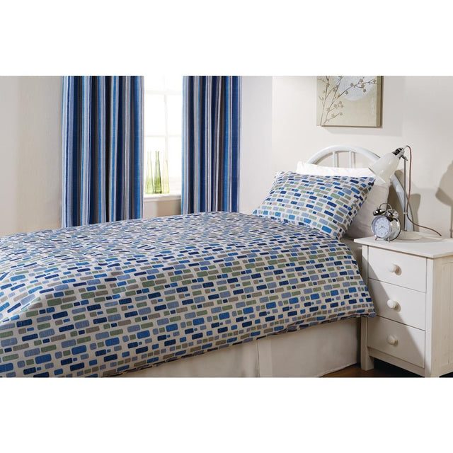Mitre Essentials Florence Pebble Duvet Cover Cobalt - GU371  Mitre Essentials   